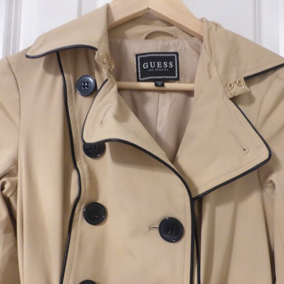 GUESS tan trench coat with removable belt - Picture 4 of 14